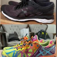 ۲ عدد کتونی مشکی و رنگی اسیکس سایز ۴۰ asics