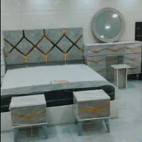 سرویس خواب ۲نفره بازگیر فلکس طلایی تختخواب تخت