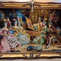 تابلو فرش دست بافت ابریشم بافت تبریز ابعاد بزرگ