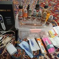 وسایل تاتو تعدادی رنگ تاتو وبهمراه دستگاه تاتو|آرایشی، بهداشتی، درمانی|مراغه, |دیوار