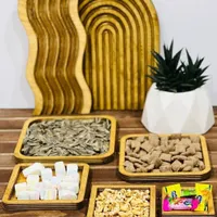 سینی مستطیل مهره دار دسته فلزی|ظروف سرو و پذیرایی|زاهدان, |دیوار