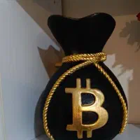 گلدان دکوراتیو رزین ارز (بیت کوین)