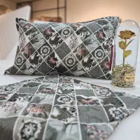 روبالشی زیپ دار طرح دار جفتی|رختخواب، بالش، پتو|تهران, امام زاده عبدالله|دیوار