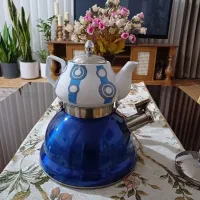 کتری و‌قوری استیل نو کاملا استفاده نشده