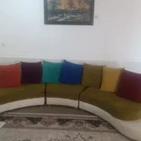 مبل هلالی ۷نفره بندر دیر ۷/۵۰۰|مبلمان خانگی و میز عسلی|بندر دیر, |دیوار