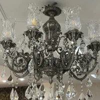 دو عدد لوستر برنجی شاخه زولبیا