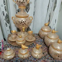 سرویس سماور وپا سماوری آیینه کاری شده