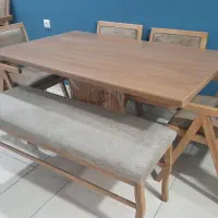 میز وصندلی غذاخوری مدل پرومکس صنایع چوبی معراج