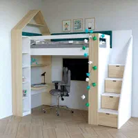 تخت دوطبقه ولی یکنفره ۳۴۵۶۷|تخت و سرویس خواب|برخوار, |دیوار