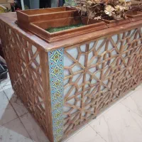 پیشخوان کانتر ویترین دکور کافه عطار قهوه طبقه بندی