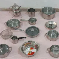 سرویس قابلمه استیل آلمان کفه چدن نچسب درحدنو نو|ظروف پختوپز|تهران, امیریه|دیوار