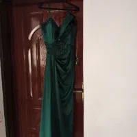 لباس مجلسی سبز درباری|لباس|طبس, |دیوار