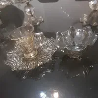 سرویس کریستال پایه برنز|ظروف سرو و پذیرایی|کرج, باغستان|دیوار