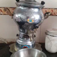 سماور همراه با سینی و کاسه|سماور، چای‌ساز، قهوه‌ساز|رباط‌کریم, رباط‌کریم|دیوار