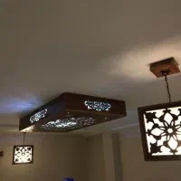 لوستر چوبی cnc|لوستر و چراغ آویز|اهواز, کوی باهنر|دیوار