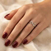 انگشتر نقره ظریف مینیمال دخترانه