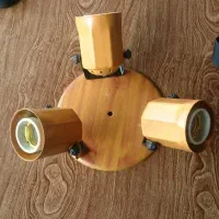 چراغ سه شعله طرح چوب و حباب وارونه زیر قیمت بازار|لوستر و چراغ آویز|کرمانشاه, |دیوار