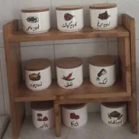 فروش ست ادویه سرامیک به همراه استند چوبی
