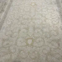فرش ۹ متری اکباتان کاشان ماشینی گل برجسته