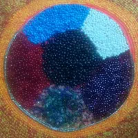 کلی مهره رنگی تزیین لباس ودستبندوتل