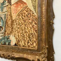 رخ زیبای دخترقاجارتابلو فرش خزان دستباف چله ابریشم|تابلو فرش|تهران, سازمان برنامه جنوبی|دیوار