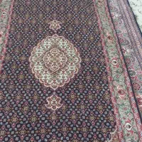 فرش کناره دستبافت بیجار سرمه ای نو