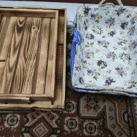 دوتاسبدنان نوهستش به همراه ۲تیکه سینی چوبی