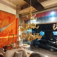 لوستر وآبنه قدی وپایه برنزی|لوستر و چراغ آویز|خاش, |دیوار