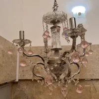 لوستر کرستالی جنس عالی با دو عدد دیوار کوب