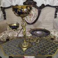 میوه خوری وشیرینی  خوری برنز پایه دار