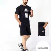 تیشرت شلوارک مردانه نخ پنبه ادیداس شورت