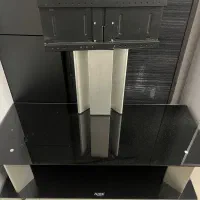 میز تلویزیون شیشه ای متحرک