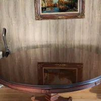 میز ناهار خوری گرد چوب راش