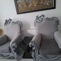 مبل تمیز وتازه روکش زدم خیلی شیک ومجلسی وچوب راش|مبلمان خانگی و میز عسلی|بجنورد, |دیوار