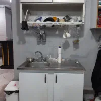 کابینت و آبچکان فلزی با شیرآلات اهرمی
