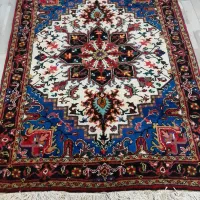 سه متری اصل هریس کرم نو اکبند پشم و رنگ طبیعی