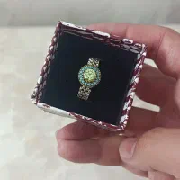 انگشتر نقره رولکس الماس روسی