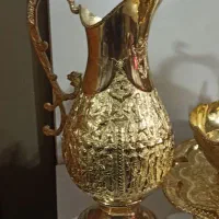 ست کامل سماور ورق طلا 14عیار|سماور، چای‌ساز، قهوه‌ساز|ارومیه, |دیوار