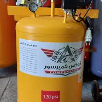 پمپ باد ۱۵۰ لیتری دو سیلندر با گارانتی ۱۲ ماهه