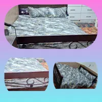 تخت دونفره فلزی تمیز درحدنوبفروش می‌رسدقیمت مناسب