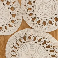 فروش رومیزی مکرومه دستبافت سفارشی|پرده، رانر، رومیزی|تهران, آهنگ|دیوار