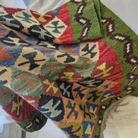 جاجیم دستباف پشم گوسفندی|گلیم، جاجیم، گبه|ری, دیلمان|دیوار