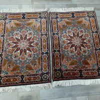 جفت سایز ۶۰ در ۹۰ طرح گنبدی تبریز ۵۰ رج گل ابریشم