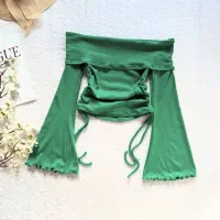 کراپ یقه قایقی استین کلوش مجلسی فانتزی|لباس|شیراز, میانرود|دیوار