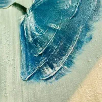 تابلو دکوراتیو برجسته طرح گل آبی/ دست ساز و خاص|تابلو، نقاشی، عکس|فردیس, خیام غربی|دیوار