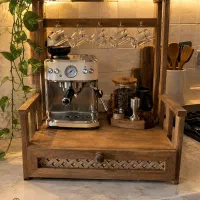 استند اسپرسو و کافی بار چوبی