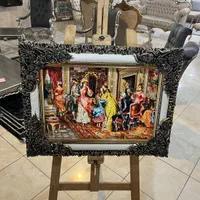 تابلو فرش ماشینی چاپی و بافت منظره و آیه