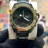 ساعت کاسیو جی شاک دو زمانه موتور ژاپن فلزی Casio