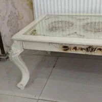 میز جلو مبلی کرم رنگ درحد نو با سه عدد عسلی|مبلمان خانگی و میز عسلی|اسلام‌شهر, شهرک سالور|دیوار