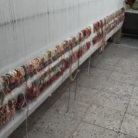 فرش نیمه کاره جوت خالچا ۳۰لخ،چله نخ سالاری